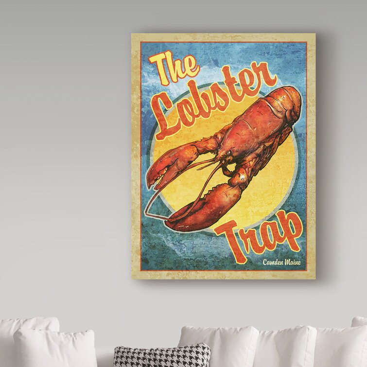 Trademark Art Old Red Truck The Lobster Trap On Canvas Print