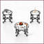 Ensemble de 3 tables basses en verre trempé pour le salon - noir rustique, facile à nettoyer et amp; Robuste