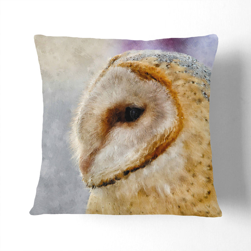 Barn Owl Vol.5 Painting Square Throw Cushion, 55cm H x 55cm W x 20cm D