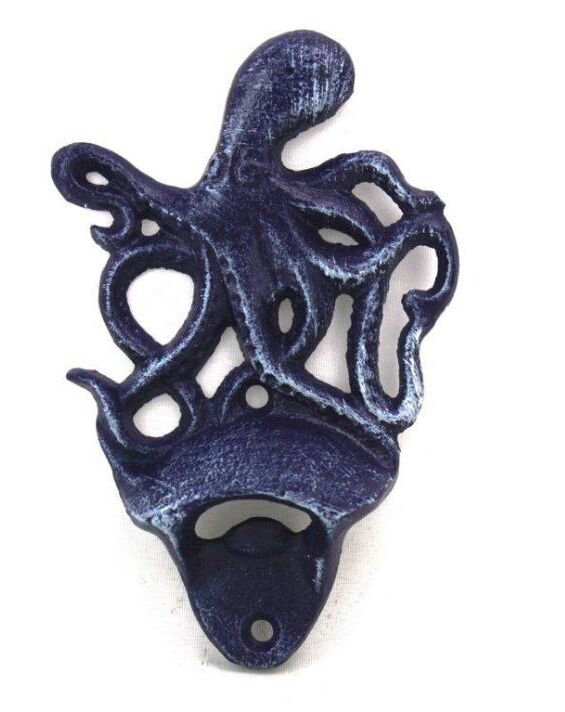 Ouvre-bouteille Faxon Octopus, Bleu foncé rustique