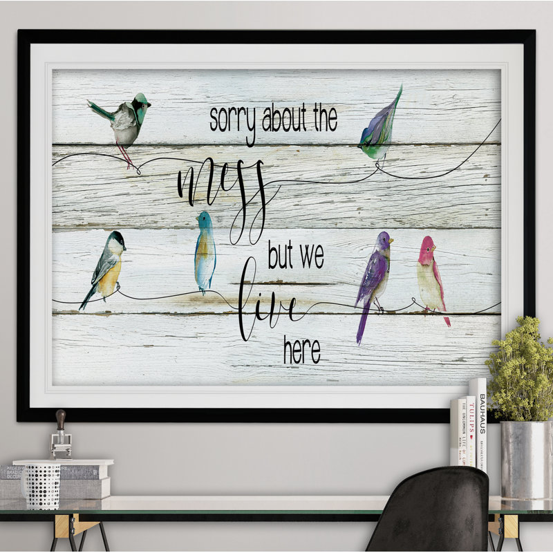 « we live here », reproduction de peinture à l’acrylique encadrée, Noir, H 24 po x l 30 po x P 1,5 po