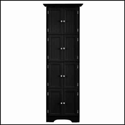 Grande armoire de rangement avec portes et 4 tablettes réglables pour une organisation polyvalente et peu encombrante
