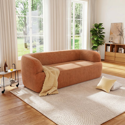 Canapé 3 places recouvert de chenille l 86 po x P 38 po x H 27,5 po Cloud Collection