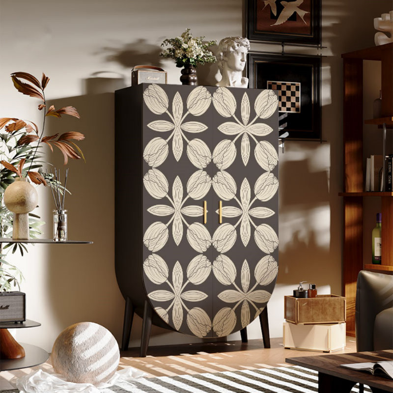 Armoire rétro à persiennes, Noir