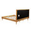 Lit moderne, lit en bois avec tête de lit tapissier, lit plateforme avec cadre de lit renforcé