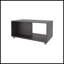Table basse avec rangement ouvert et roulettes
