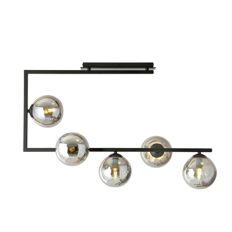 Lierre 5 - Light Geometric Chandelier, Graphite