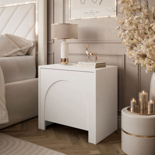 ARIADNA 54cm W Manufactured Wood Bedside Table