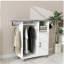Chariot à repasser avec planche à repasser roulante, armoire à repasser polyvalente avec roues, solution de repassage compacte pour salle de lavage, chambre à coucher, vestiaire - blanc