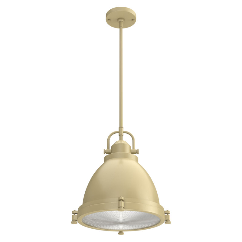 Bridgemoor Modern Brass 2-Light Industrial Pendant with Clear Glass