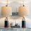 Lampe de lecture 24 po en résine de style nautique, idéale pour les salons, les tables basses, les bureaux et les établi
