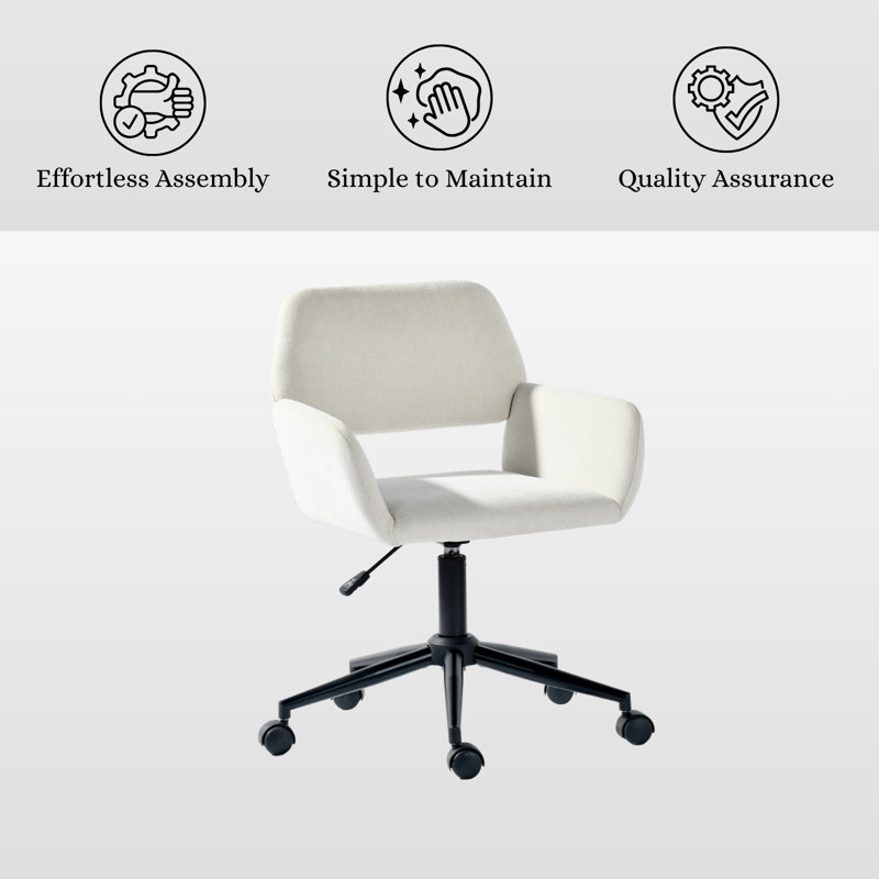 Fauteuil de bureau ModernHome, Blanc