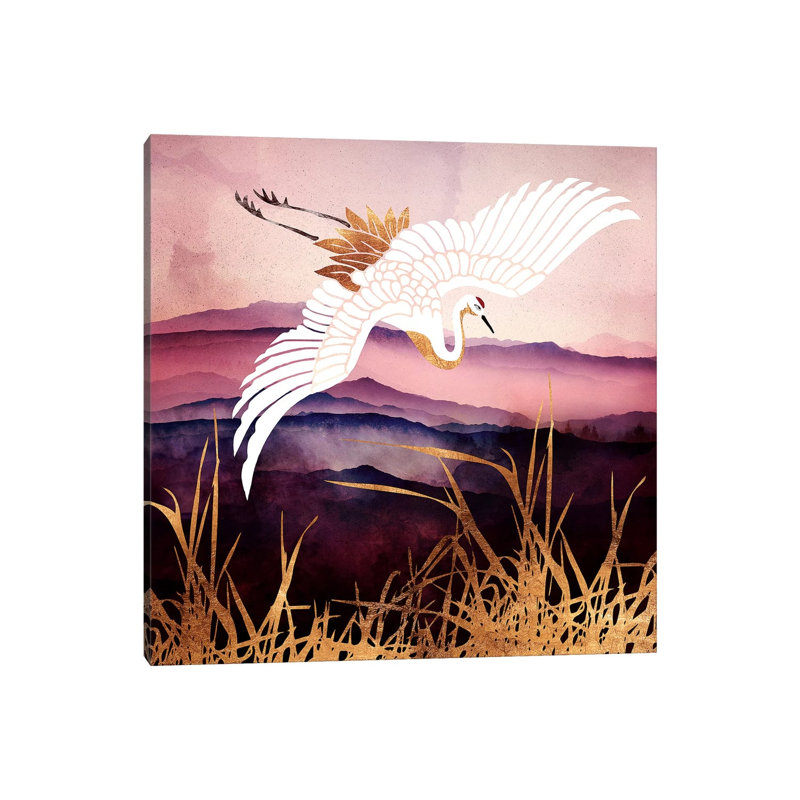 Elegant Flight III - Print on Canvas, No Framed, 30.48 cm H x 30.48 cm W