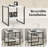 2-Tier Square End Table with Storage Shelf Reversible Design