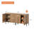 Union Rustic 63" Wooden 4 Doors Sideboard With Reeded Design, 2-In-1 Modern Credenza Storage Cabinet For Kitchen, Dining Room-425035401