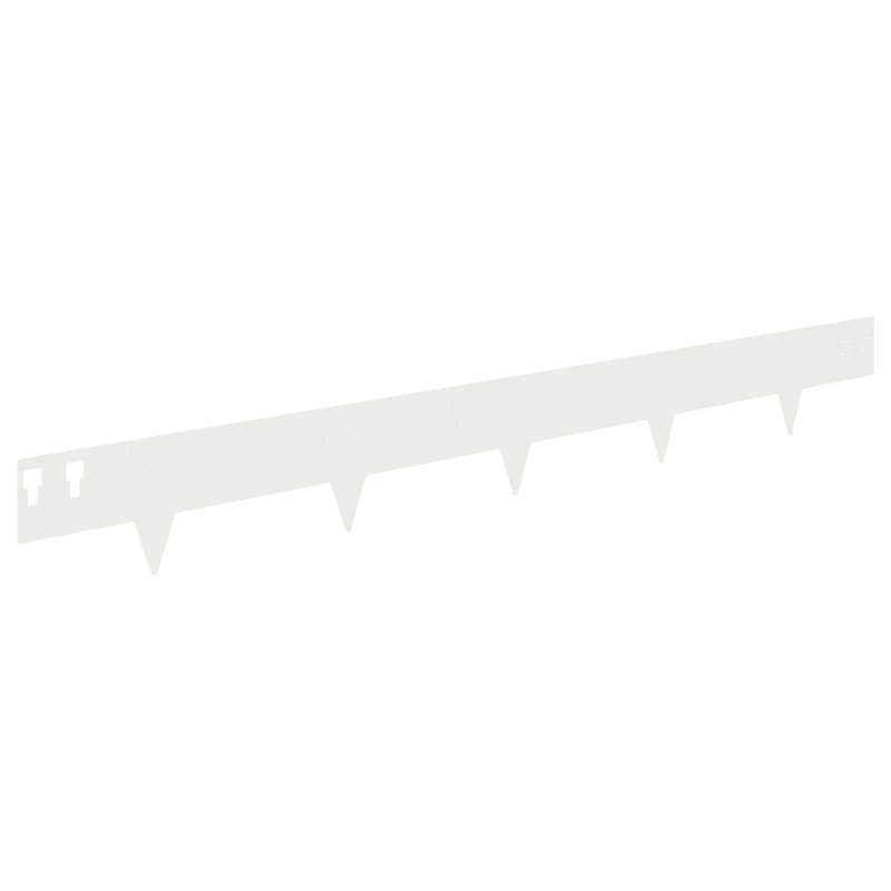 100cm W Steel Lawn Edging, 12cm H x 100cm W, White