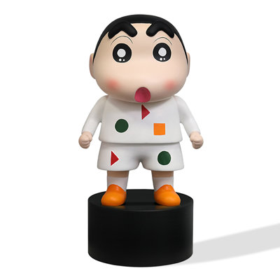 Shinnosuke Cartoon Figurine In Geometric Pajamas