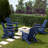 Two in a set  Adirondack Chair with Cup Holder All-Weather Reclining Chair for Patio Deck Backyard and Poolside-114222263
