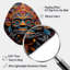 Teal orange Mexico Vibrant Aztec Mask - Unique Shape Mexico, reproduction d'art asymétrique-130421506