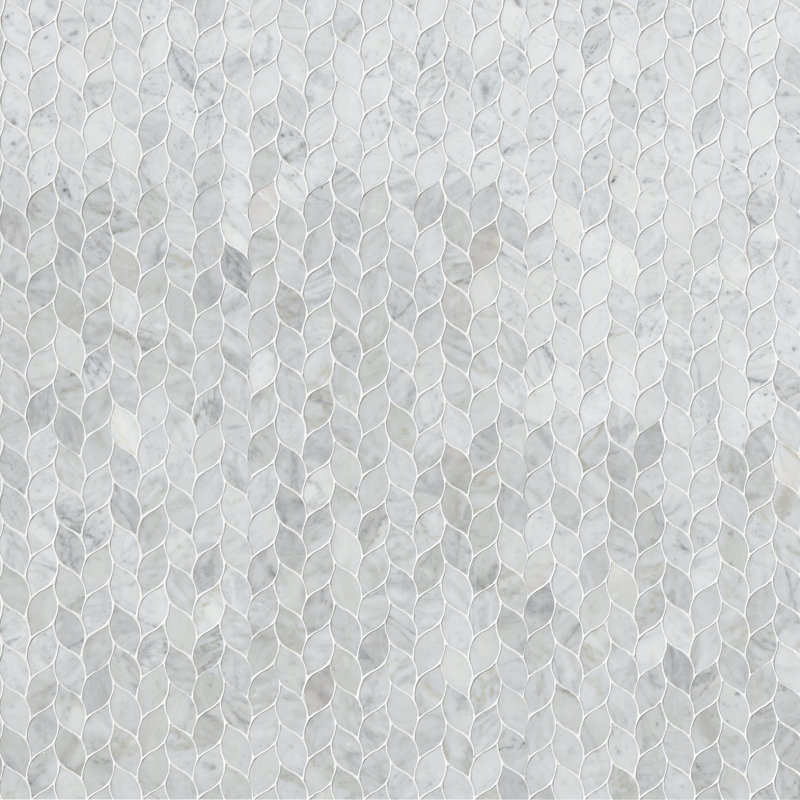 Carrara White 12 in. x 13 in. Honed Marble Mosaic Floor and Wall Tile