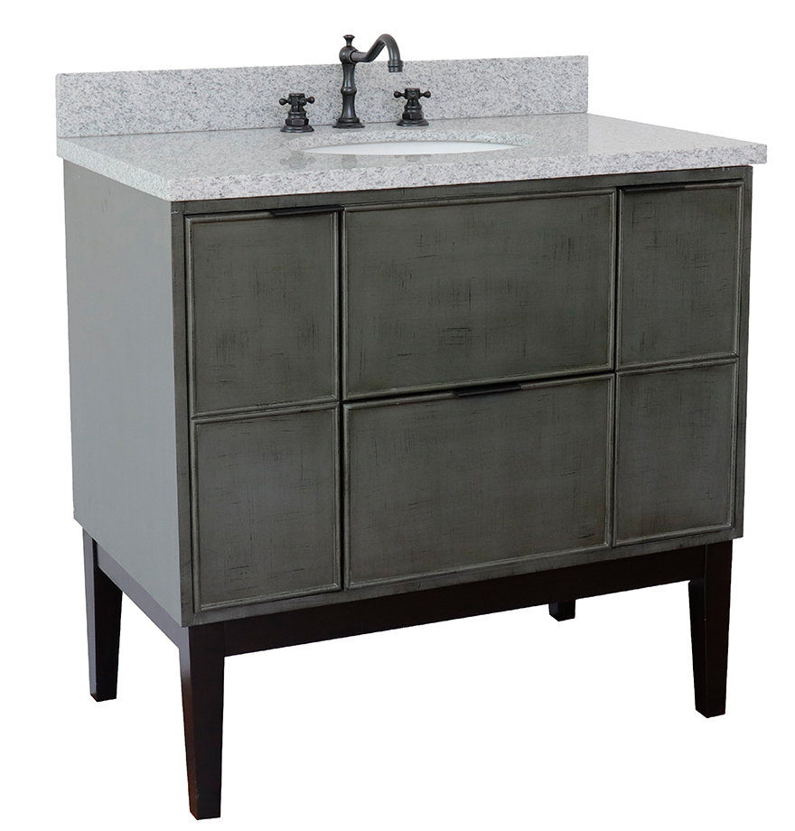 37" Single Bathroom Vanity Set 17 Stories Top