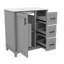 Meuble-lavabo de 30 pouces avec lavabo en céramique, une porte et deux supports de rangement-2008686689