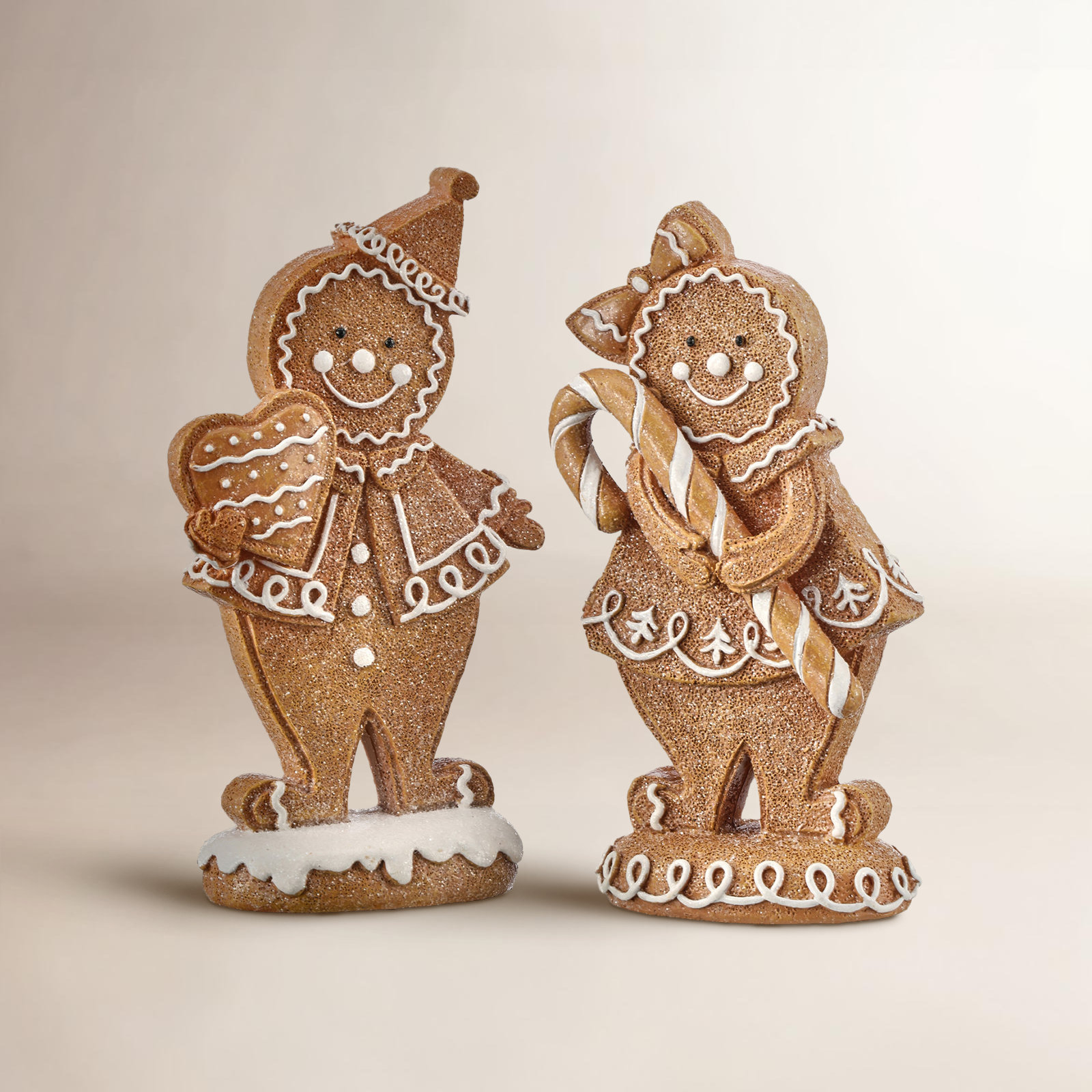 Leniah 2-Piece Gingerbread Figurine Set