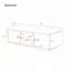 Table basse rectangulaire haute brillance avec 16 lumières DEL de couleur-504109549