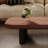 Mid-Century Modern Rectangular Coffee Table with Contrast Slab Legs