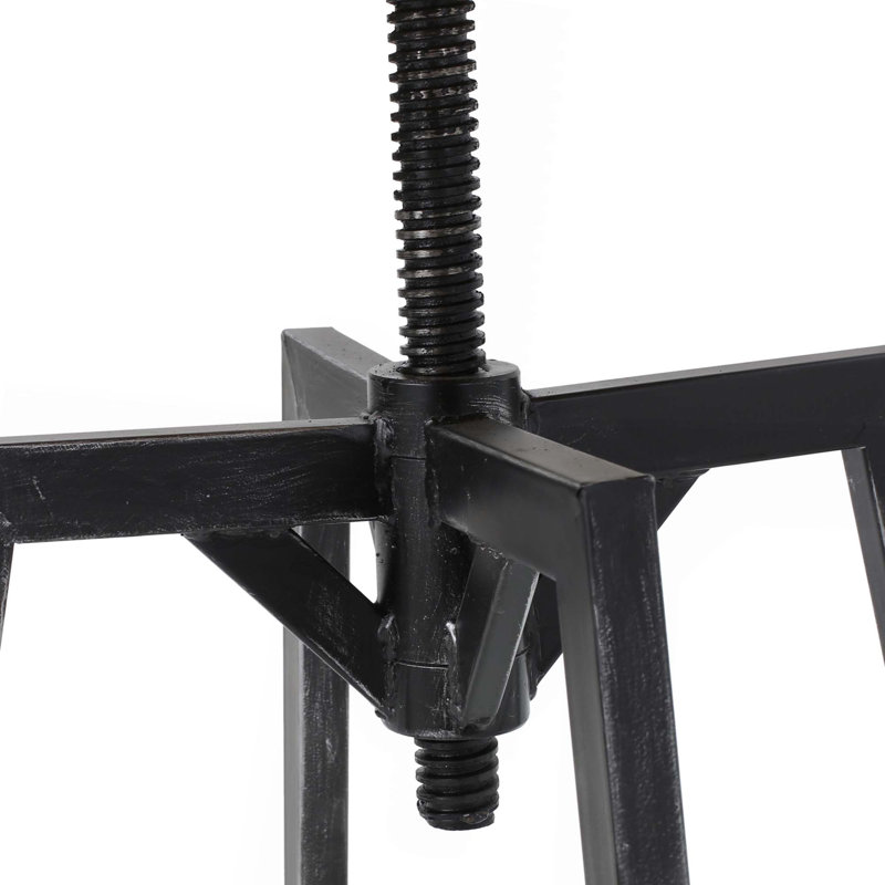 Industrial-Style Height-Adjustable Bar Stool