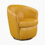 Chaise pivotante moderne et contemporaine de 31 po avec 100% cuir fleur Terza, pivotant à 360 degrés, mousse Dacron enveloppée de haute densité-1013768025