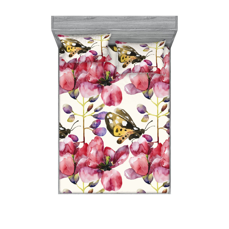 Drap-housse et taie décorative Ambesonne, Ensemble de draps très grand californien avec 2 t