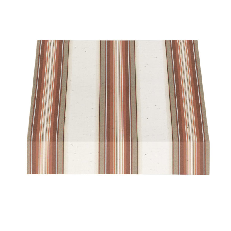 Auvent fixe en tissu acrylique New Yorker Awntech, H 16 po x l 40,5 po x P 30 po, Brun, brun clair, terre cuite multicolore