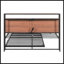 Structure de lit plateforme double en métal avec lit gigogne-570131450-570131453