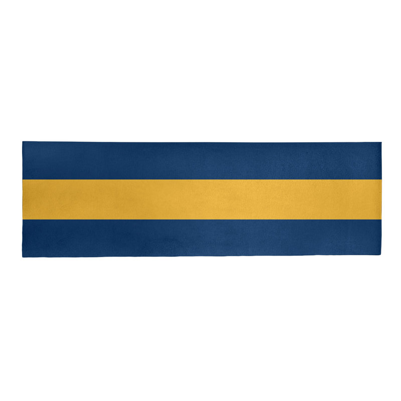 Tapis à rayures bleu marine/doré, Tapis de couloir 2 pi 6 po x 8 pi