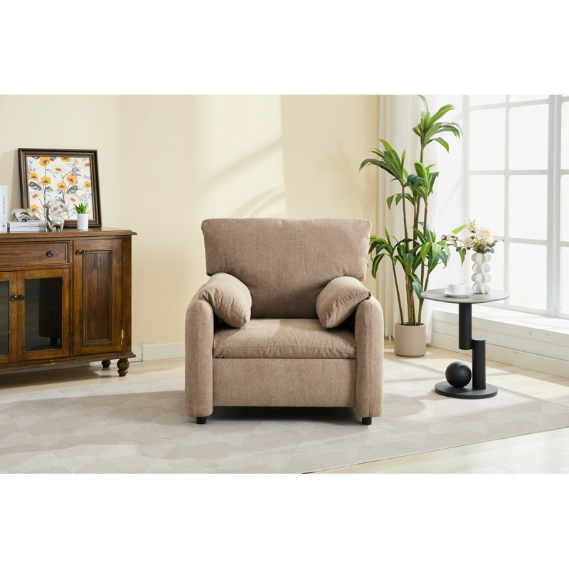 Fauteuil d'appoint Madell, Brun