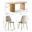 Ensemble de table de salle à manger pour 8 personnes avec table ovale 79 po et 8 chaises rembourrées en tissu