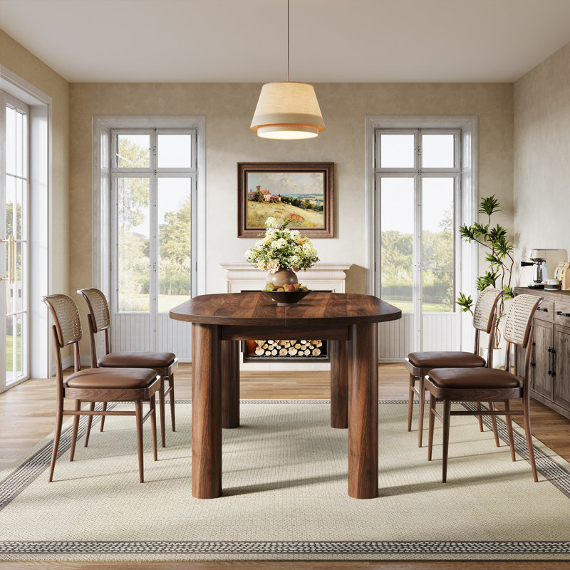 63" Oval Dining Table For 4-6 People