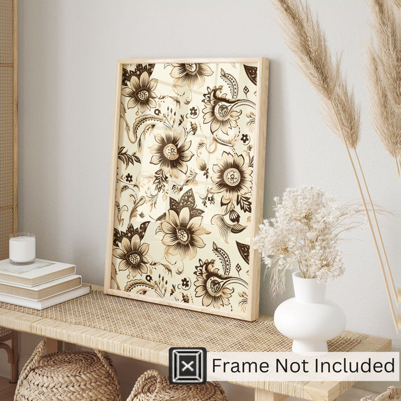 Floral boho henné, H 30 po x l 20 po