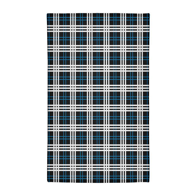 Tapis noir à carreaux, Rectangle 2 pi x 3 pi