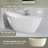 51 In. X 28.38 In. Acrylic Freestanding Soaking Bathtub Double Slipper Stand Alone Tub With Chrome Drain In White
