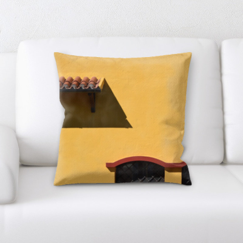 Coussin de maison jaune