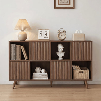 Bookcase 8 Cube Storage Organizer,Bookcase Storage Cabinet with 4 Doors