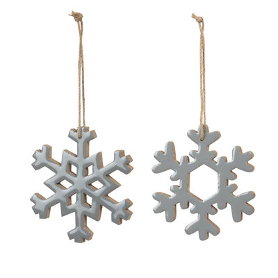 5'' Mango Wood Holiday Shaped Ornament
