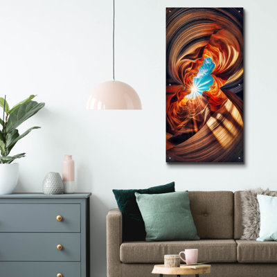  «Skylight In Canyon» par Rey Klimt, art mural en verre acrylique, 12 po x 24 po