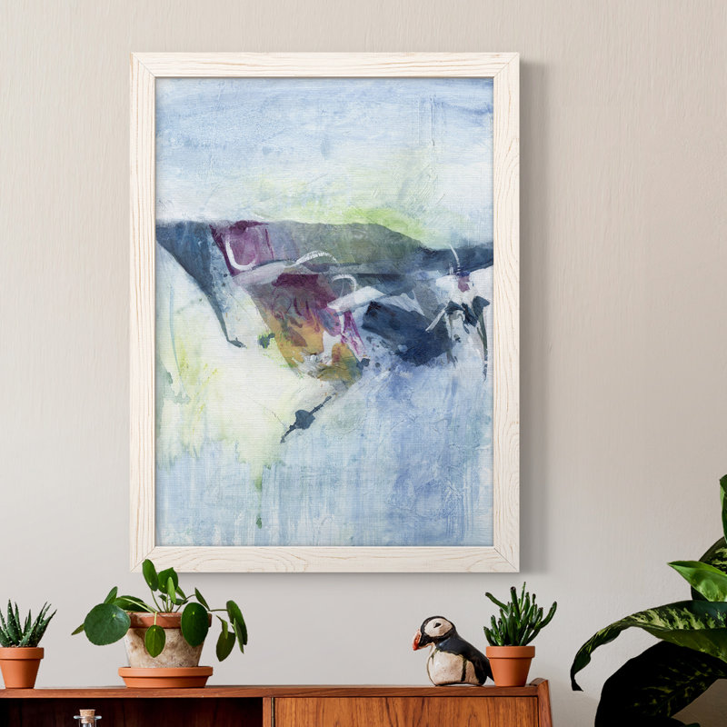Toile encadrée de qualité supérieure Glide On Ice II - prête à être accrochée, H 23 po x l 32 po x P 1 po, Cadre blanc