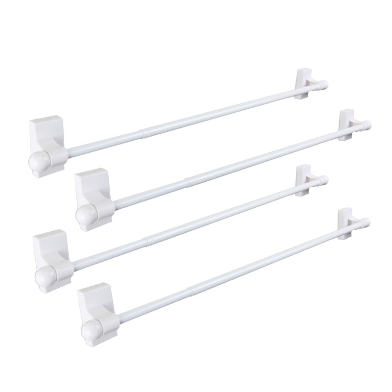 Tringle à rideaux magnétique Ike, Blanc, 28" - 48"