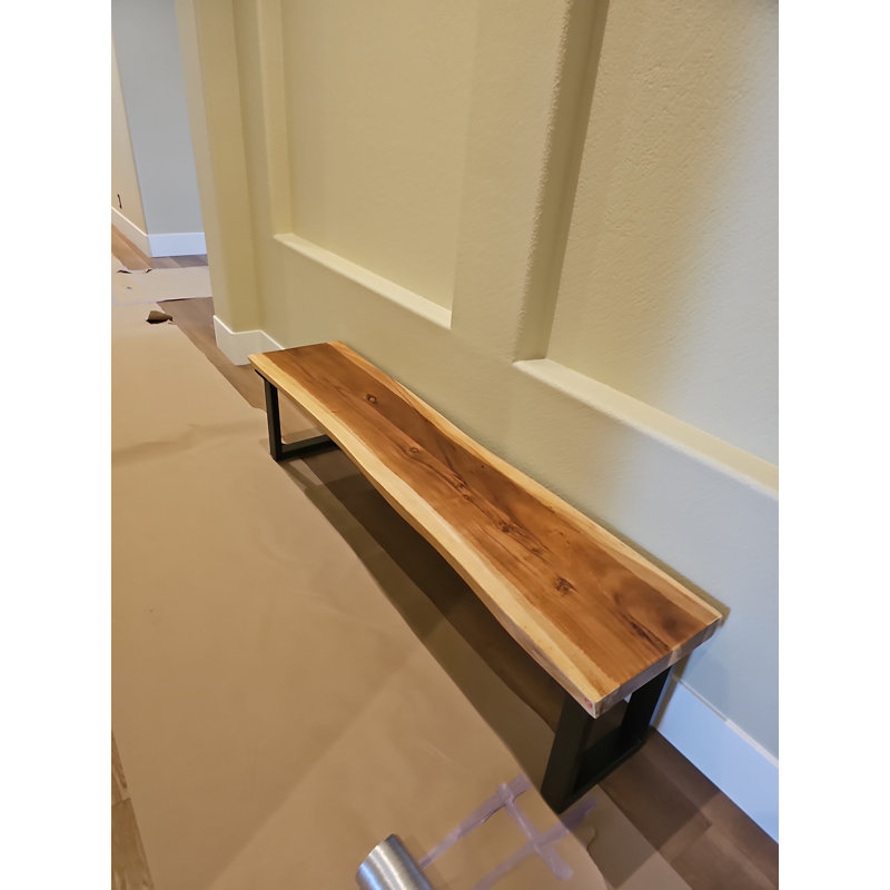 Banc en bois massif Jen avecia, H 18 po x l 44 po x P 15 po