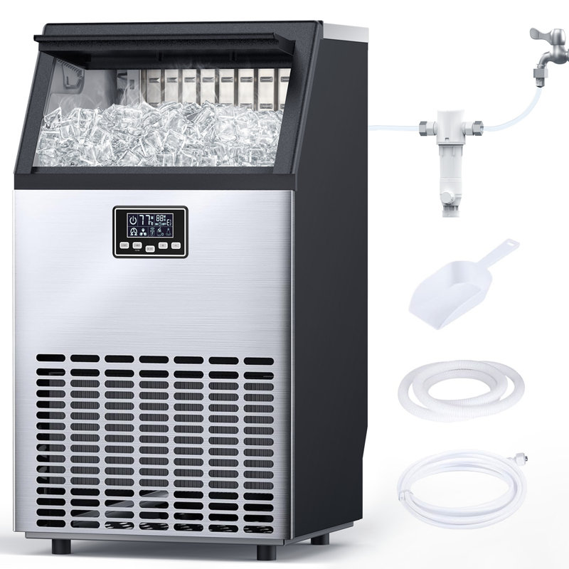 Commercial Crescent Ice Makers Machine Stainless Steel Makers 120 Lbs/24h