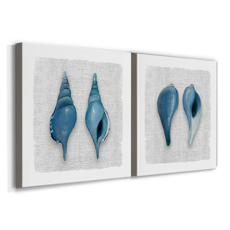 «By the Sea Front I», ensemble de 2 reproductions d'art sur toile tendue, H 10 po x l 10 po x P 1 po